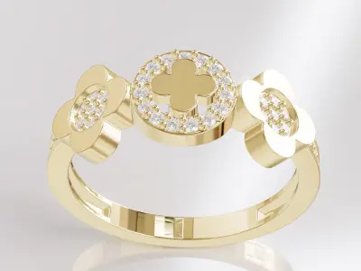 Jewelry Diamond Ring Model RG21 Free 3D print model