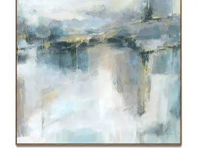 Plaster two square photo frames 57 Low-poly 3D model