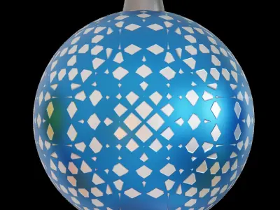 Christmas and New Year Tree Ball Ornaments 3D model