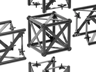 Origami Seg Truss Island E parts 3D model