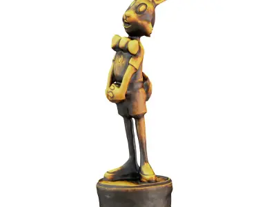 Hare sculpture 3D model