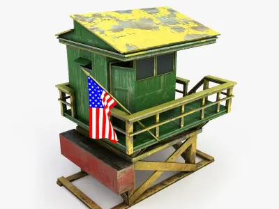 Lifeguard Station 3D model