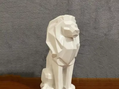 Low Poly Lion FREE Free 3D print model