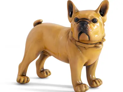 Colorful Bulldog Sculpture  3D model