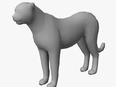 Low Poly Cheetah panther Low-poly 3D model