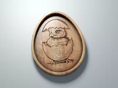 Egg Shaped Tray 2 - Digital Files for CNC Router 3D model