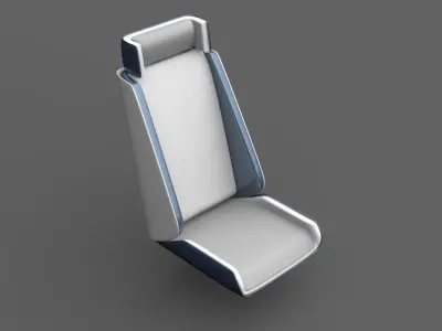Cyber box - Basic car seat concept modelled in blender 3D model