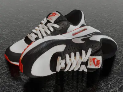 NIKE AIR MAX 90 3D SHOES Low-poly 3D model