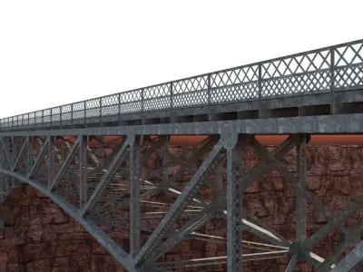 arched bridge 02 3D model
