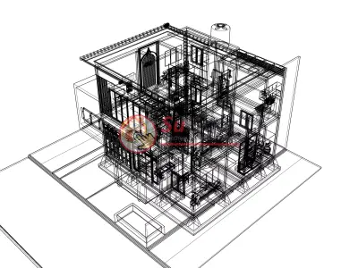 House 10x14m code 583 - Sketchup 3D model 3D model 3D model