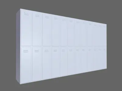 Locker Cabinet Low-poly 3D model