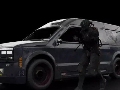 Mission soilder Low-poly 3D model