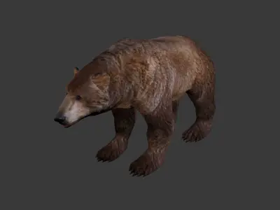 Next Gen AAA Brown Bear - game model Low-poly 3D model