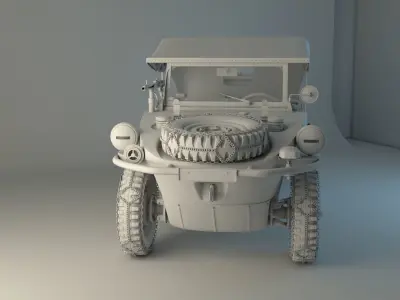Volkswagen type 166 Schwimmwagen military edition 3D model