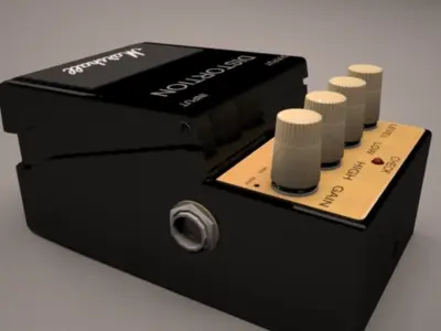 Marshall distortion pedal 3D model
