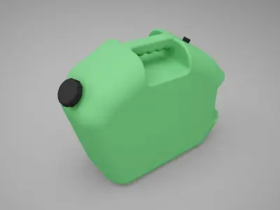 Plastic Fuel Carrying Can Low-poly 3D model