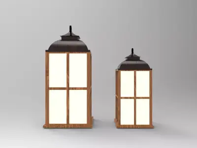 lantern R two lanterns 3D model