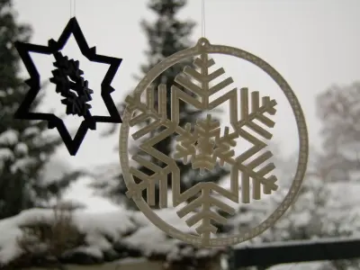 Gyroscopic Snowflake Free 3D print model