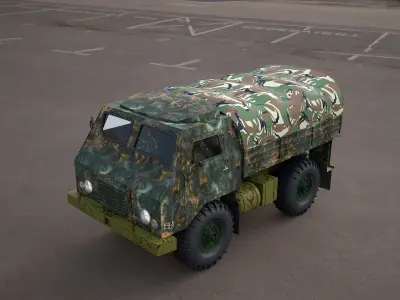  tam-110-military truck 3d model 3D model