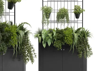 stand wall decor with shelves library and closet or showcase  3D model