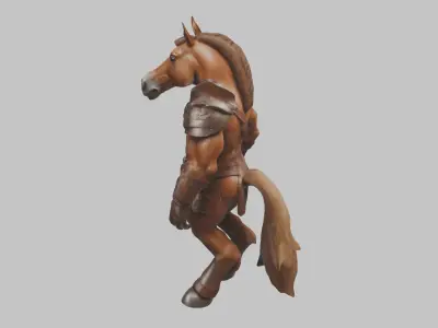 Fantasy Stylized Human Horse Character Low-poly 3D model