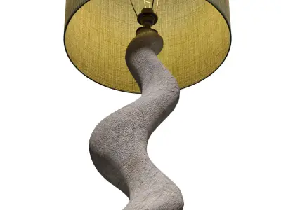 Stone Wabi-Sabi Design Sculptural Scandinavian Floor Lamp 3D model