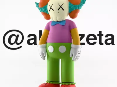 Kaws Krusty the Clown For Print 3D print model