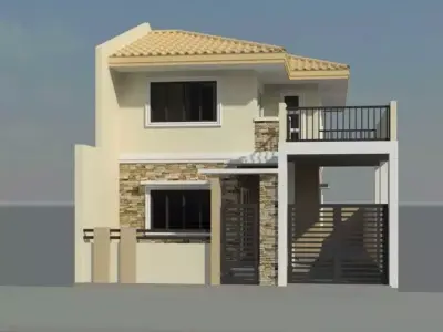 house complete revit project p9  3D model