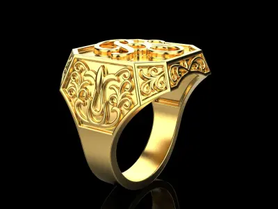 Man Signet ring model 946 3D print model