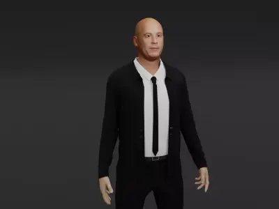 Vin Diesel Low-poly 3D model