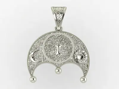 Pendant Three Of Life P 0014 3D print model