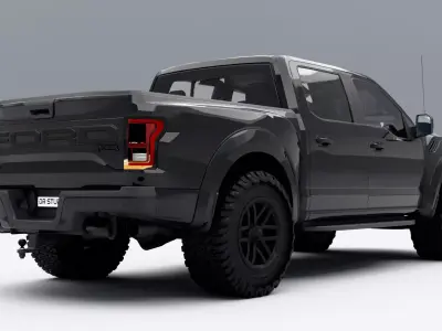 Ford F150 Raptor Low-poly 3D model