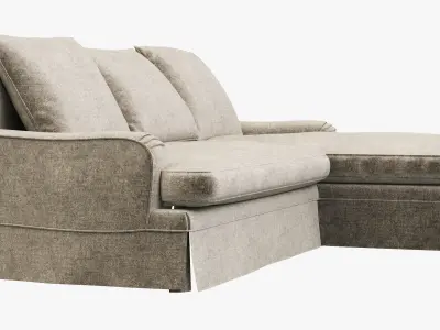 Restoration Hardware Belgian Classic Roll Arm Right-Arm Chaise 3D model