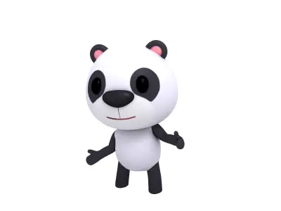 Rigged Panda 3D model