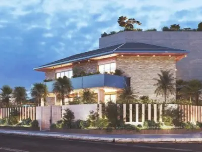 Modern villa exterior model 3D model