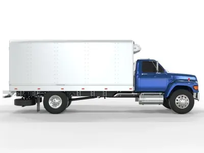 Generic Truck With Fiber Cava 3D model