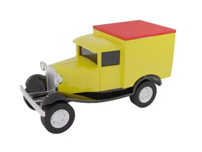 Toy Delivery Truck Low-poly 3D model