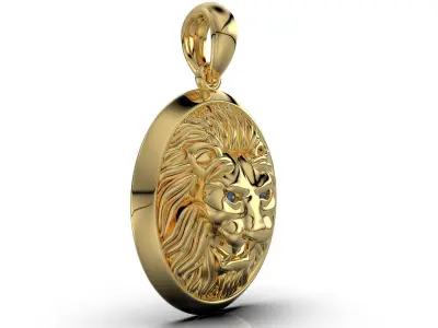 lion pendant 3D print model