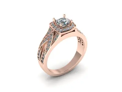 Jewelry Diamond Ring 3D print model 30