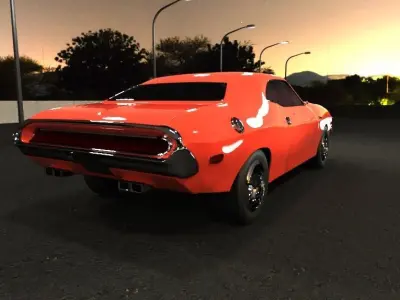 Dodge Challenger Rigged 3D model