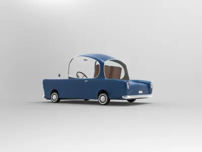 Cartoon Car Low-poly 3D model