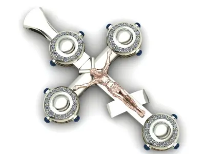 cross pendant 3D print model buy