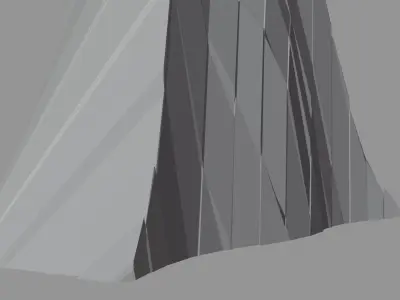 Peak Structure Low-poly 3D model