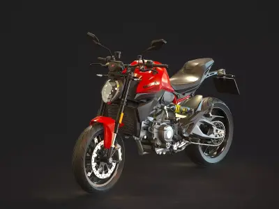 Base model Ducati Monster 890 2026 3D model