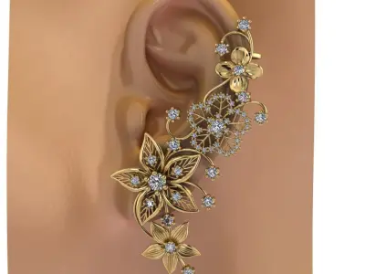 3d printable earrings 3D print model