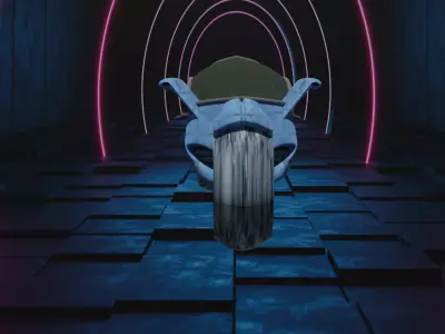 Motorcycle futuristic 3D model