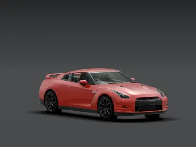 Nissan GTR VT Low-poly 3D model