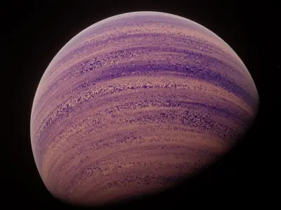 Planet Space Gas Giant Ready to game  Free low-poly 3D model
