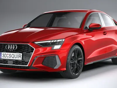 Audi A3 Sedan S-Line 2021 3D model