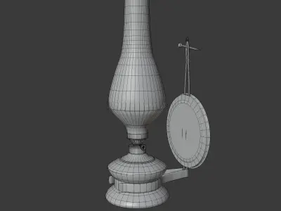 Oil vintage lamp 3D model